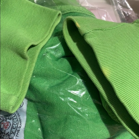 JUICY COUTURE APPLE GREEN TERRY VELOUR TRACKSUIT JOGGER Set Y2K VINTAGE XL L - Picture 11 of 16